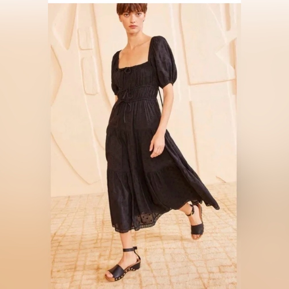 NWT Ulla Johnson Palma Tiered Cotton Eylelet Dress SIZE 8 - Picture 4 of 16